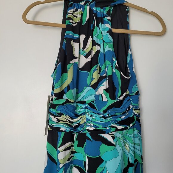 Halter top, cinched waist long length dress - Picture 5 of 8